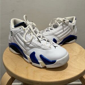 Nike Air Jordan 14 Hyper Royal Boys Size 6Y Athletic Shoes Sneakers 487524-104